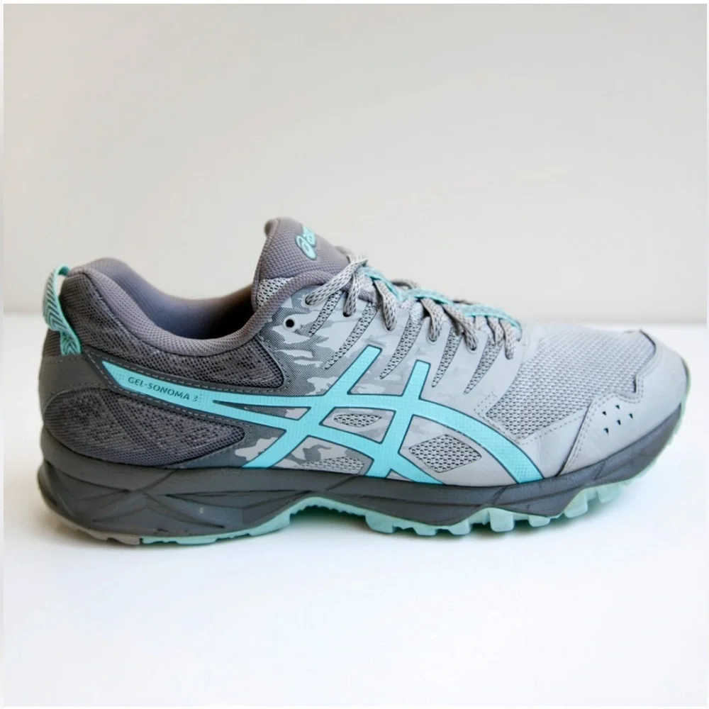 ASICS Women's Gel-Sonoma 3 Gray and Turquoise Running Shoes